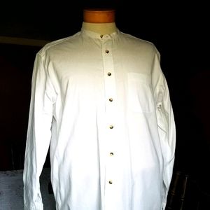 Eddie Bauer Collarless Button up